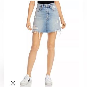 Boyish NWOT The Corey Ripped Denim Skirt in Dr. Strangelove